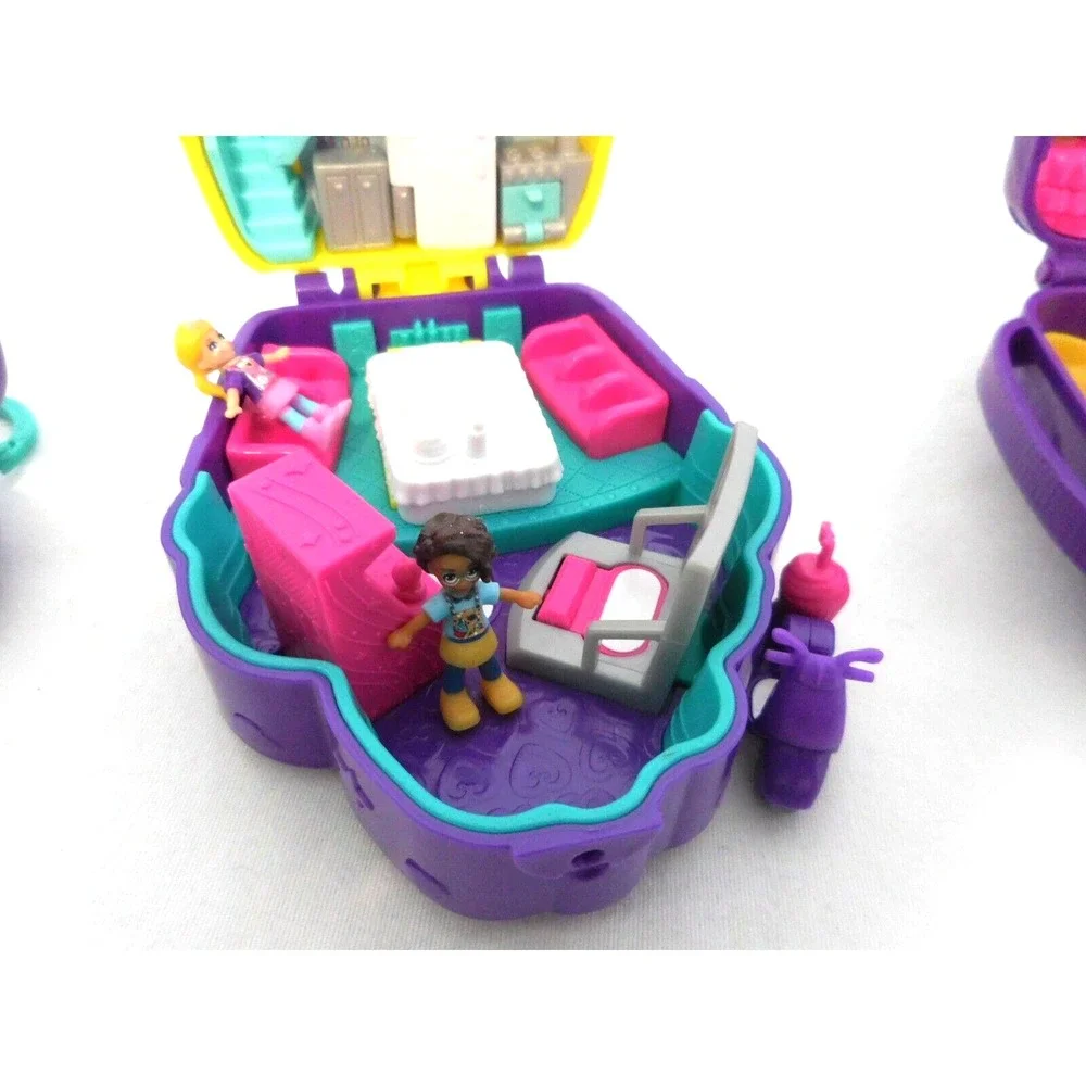 Polly Pocket Hidden Places Beach Vibes Backpack + Picnic + Sweet  + Aquarium